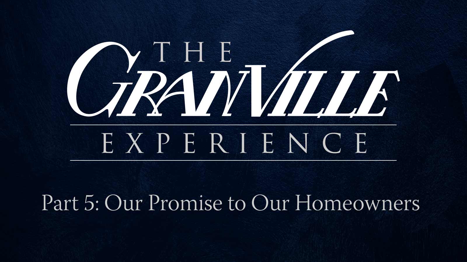 Part 5: Our Promise